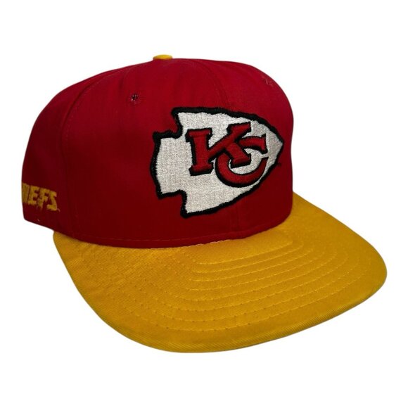 Vintage Kansas City Chiefs Snapback Hat Cap AJD 90s Made In USA Proline - Picture 1 of 13